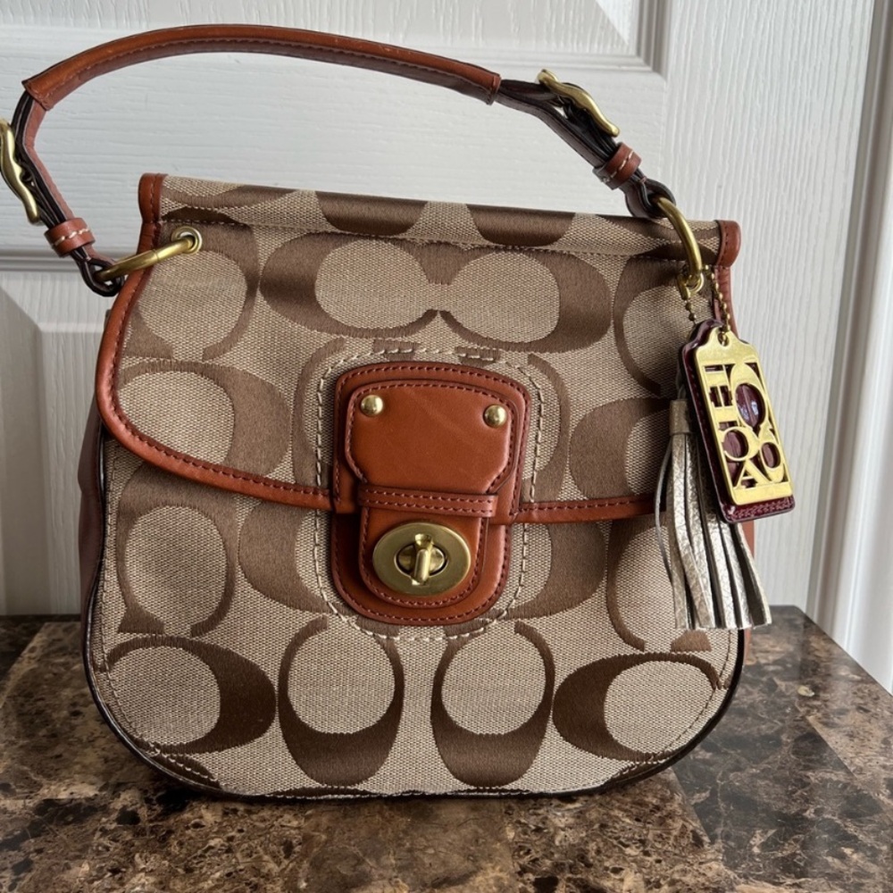 Coach Willis  Legacy  75th Anniversary Signature Print Handbag